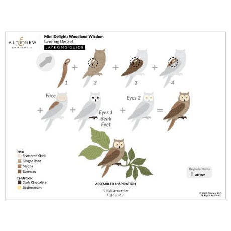 Altenew - Mini Delight: Woodland Wisdom Stamp & Layering Die Set