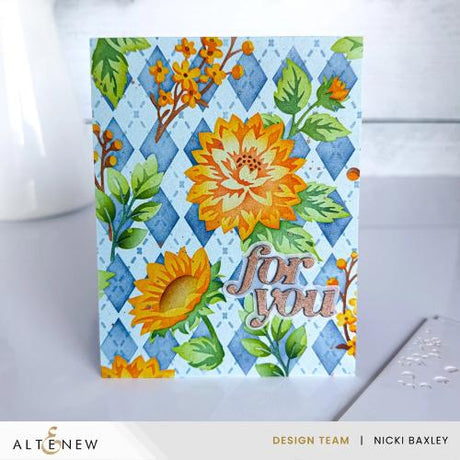 Altenew - Stencil Art: Botanical Argyle & Add-on Die Bundle - Postage as per Actual