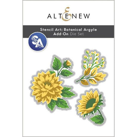 Altenew - Stencil Art: Botanical Argyle & Add-on Die Bundle - Postage as per Actual