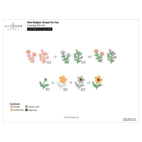 Altenew - Mini Delight: Simply For You Stamp & Layering Die Set