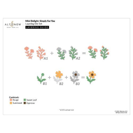 Altenew - Mini Delight: Simply For You Stamp & Layering Die Set
