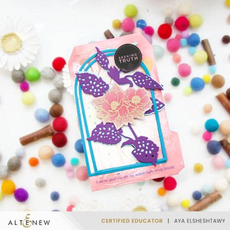 Altenew - Arched Sentiments Stamp & Die Bundle - Postage as per Actual