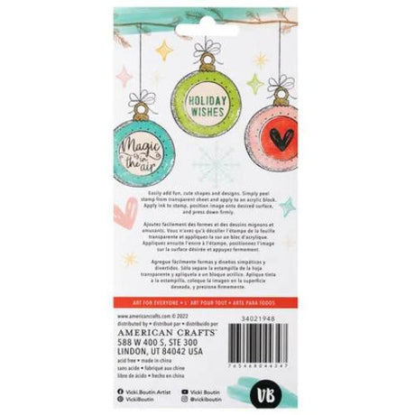 Vicki Boutin Peppermint Kisses Stamps Acrylic Holiday Wishes (11pcs) (34021948)