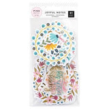 Memory Place Pink Paislee Joyful Notes Ephemera Die-Cuts 61/Pkg Vellum And Gold Foil Icons