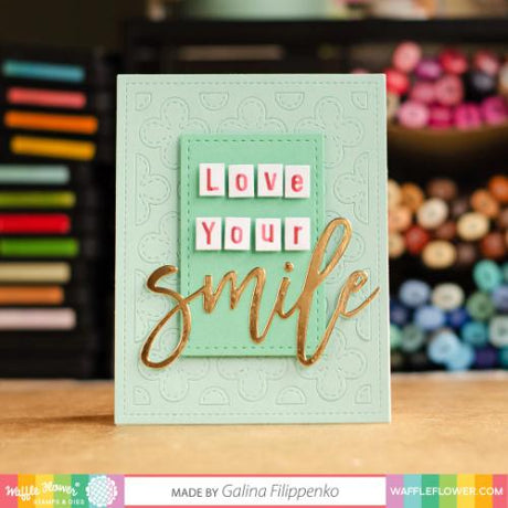 Waffleflower - Pennant Alpha Duo-tone Stencil #420553