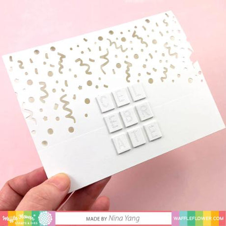 Waffleflower - Pennant Alpha Duo-tone Stencil #420553