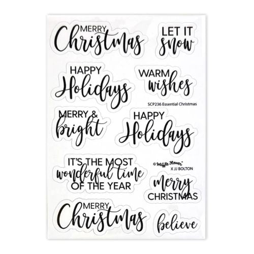 Waffle Flower - Essential Christmas Diecut - Black