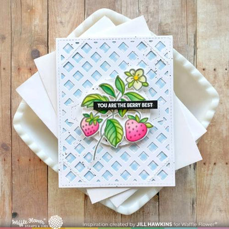 Waffle Flower - Sweet Strawberry Coloring Stencil