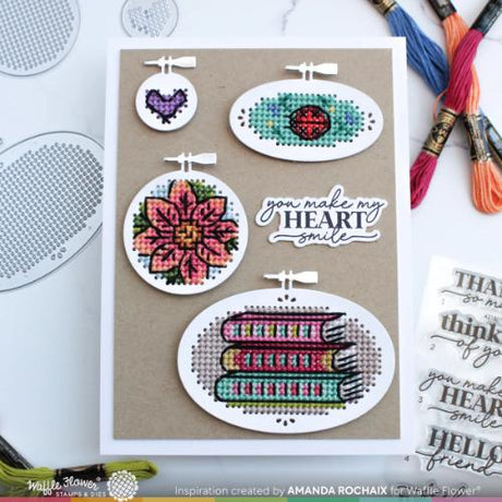 Waffle Flower - Stitchable Oval Hoops Die