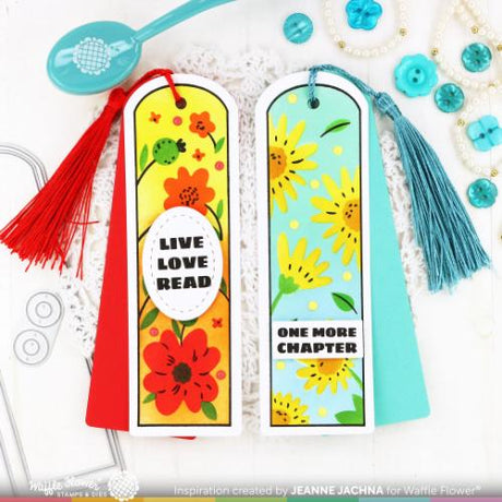 Waffle Flower - Round Floral Bookmark Duo Stamp Set