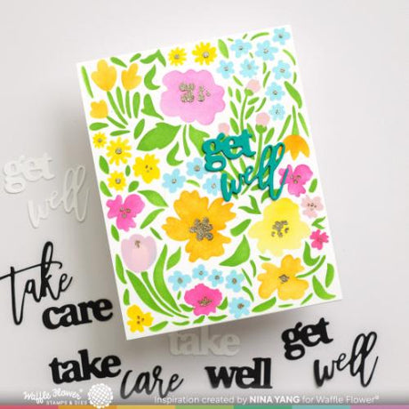 Waffle Flower - Wild Flowers Stencil