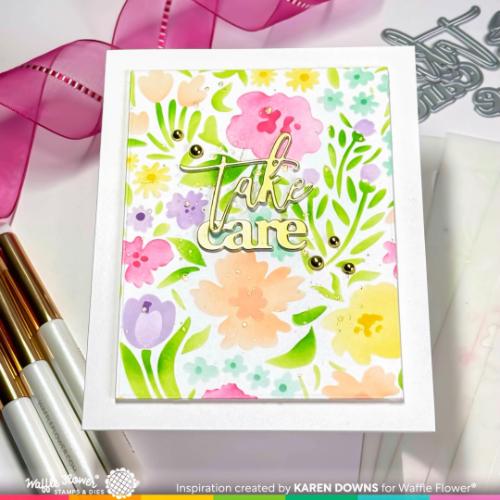 Waffle Flower - Wild Flowers Stencil