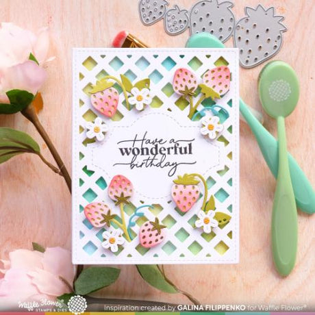 Waffle Flower - Sweet Lattice Panel Die