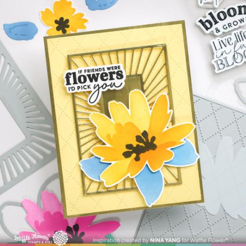 Waffle Flower - Painted Flower Stencil
