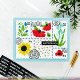 Waffle Flower - Postage Collage Wild Flower Stencil