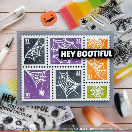 Waffle Flower - Postage Collage Spider Web Stamp Set