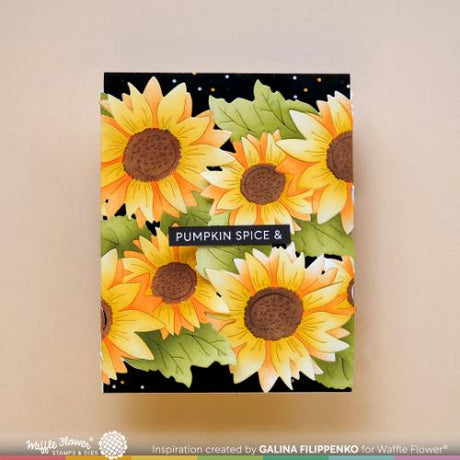 Waffle Flower - Sunflower Cluster Stencil