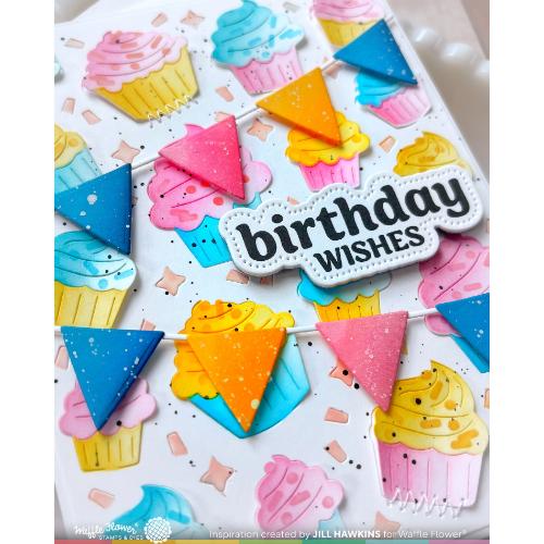 Waffle Flower - Cupcake Background Texture Die