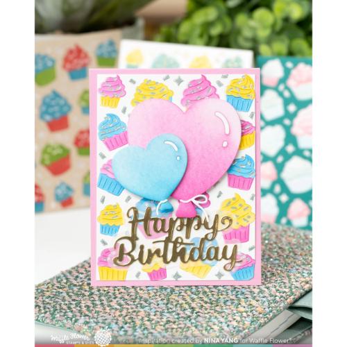 Waffle Flower - Cupcake Background Texture Die