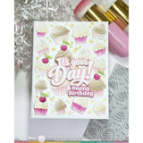 Waffle Flower - Cupcake Background Texture Die