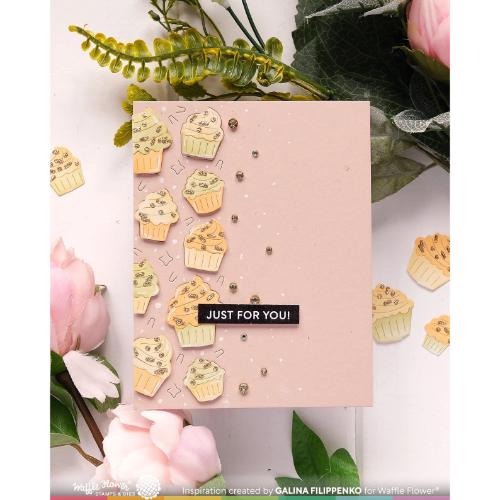 Waffle Flower - Cupcake Background Texture Die