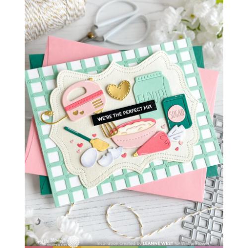 Waffle Flower - Nesting Piercing Fancy Labels Die