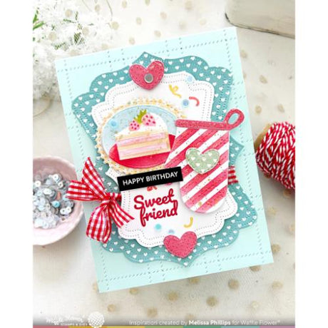 Waffle Flower - Nesting Piercing Fancy Labels Die