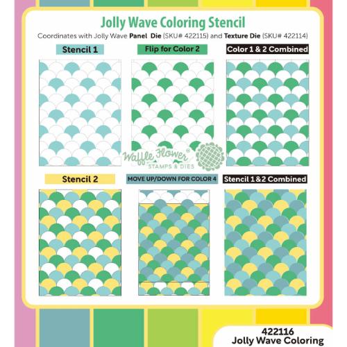 Waffle Flower - Jolly Wave Coloring Stencil