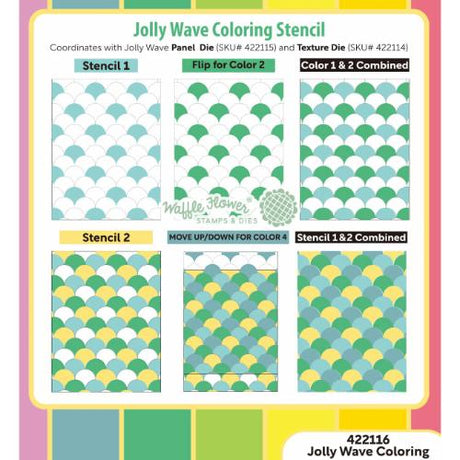Waffle Flower - Jolly Wave Coloring Stencil