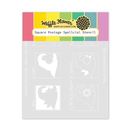 Waffle Flower - Square Postage Spellcial Stencil