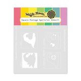 Waffle Flower - Square Postage Spellcial Stencil