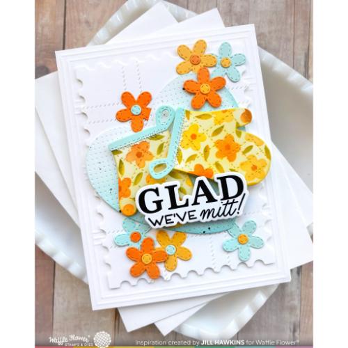 Waffle Flower - Just Mitts Coloring Stencil