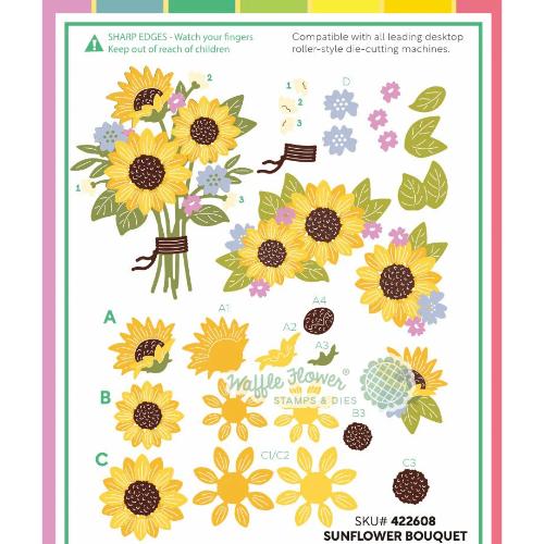 Waffle Flower - Sunflower Bouquet Die