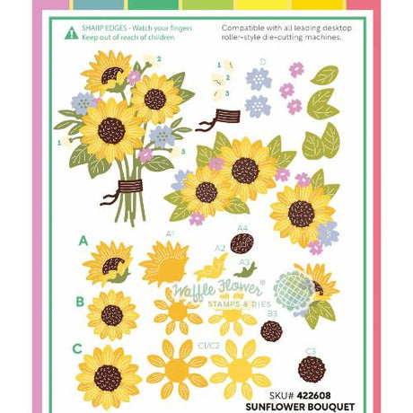 Waffle Flower - Sunflower Bouquet Die