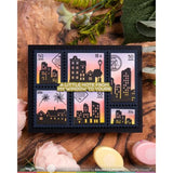 Waffle Flower - Postage Collage City Sunset Stamp Set