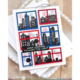 Waffle Flower - Postage Collage City Sunset Stamp Set