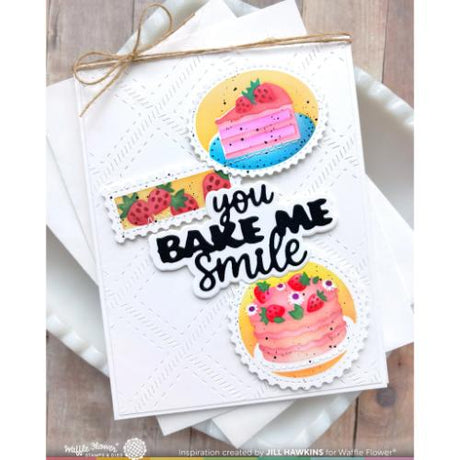Waffle Flower - Nesting Postage Collage Baking Fun Stencil