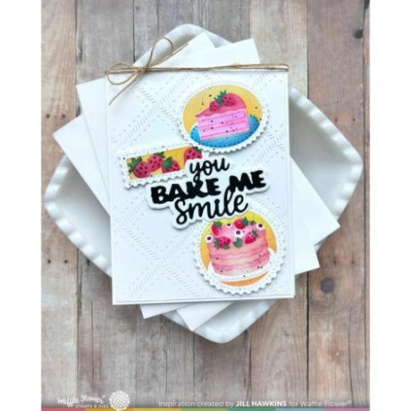 Waffle Flower - Nesting Postage Collage Baking Fun Stencil