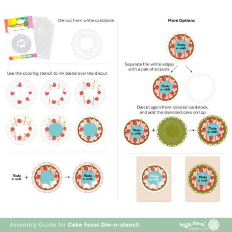 Waffle Flower - Cake Focal Die-n-stencil