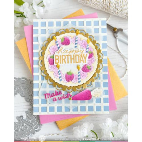 Waffle Flower - Cake Focal Die-n-stencil