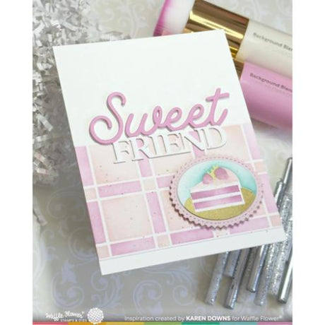 Waffle Flower - Sweet Friend Word Die