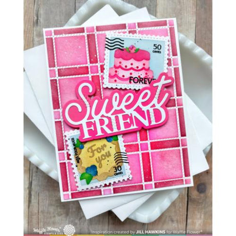 Waffle Flower - Sweet Friend Word Die