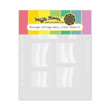 Waffle Flower - Postage Collage Wavy Lines Stencil