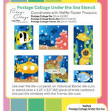 Waffle Flower - Postage Collage Under the Sea Stencil