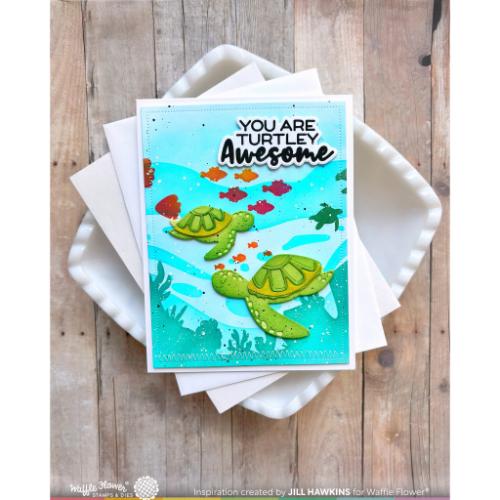 Waffle Flower - Under the Sea Background Stencil