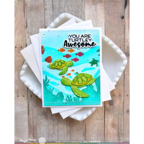 Waffle Flower - Under the Sea Background Stencil
