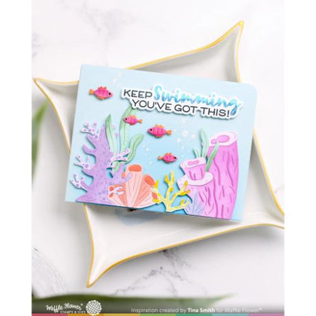 Waffle Flower - Coral Reef Coloring Stencil
