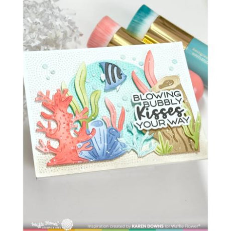 Waffle Flower - Coral Reef Coloring Stencil