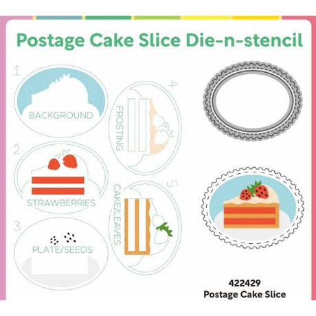 Waffle Flower - Postage Cake Slice Die-n-stencil