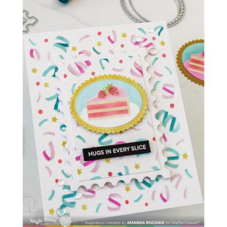 Waffle Flower - Postage Cake Slice Die-n-stencil